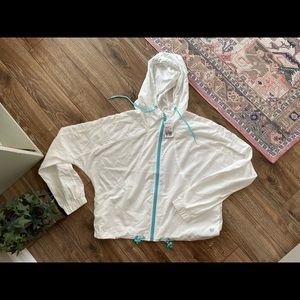 FOREVER 21 ACTIVE white zip up jacket